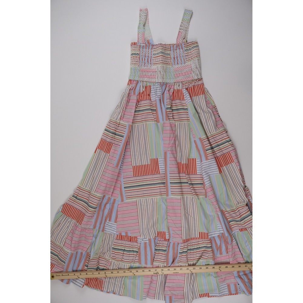 Abercrombie & Fitch Maxi Dress Patchwork Smocked Multi Color Small NWT MSRP $120 - Picture 5 of 10